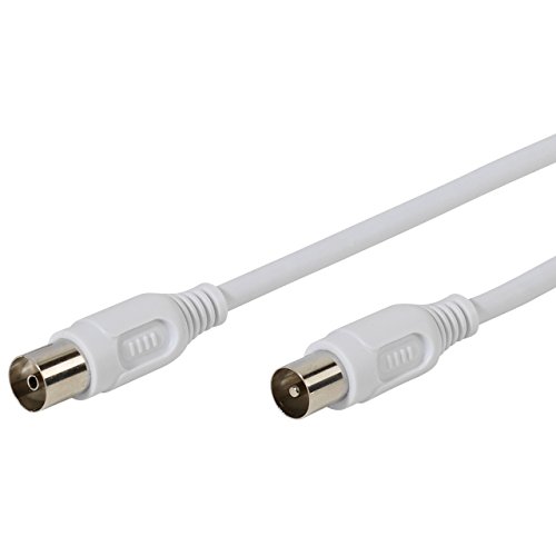Cabo de Antena VIVANCO (Coaxial - 3 m - Branco) Vivanco - Fios e cabos elétricos - coaxial, macho fêmea, 3 m, branco