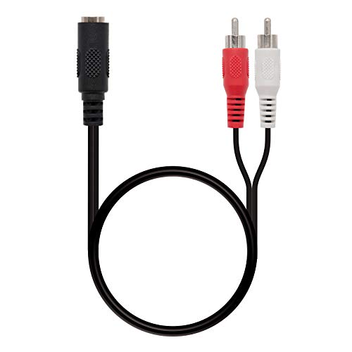 Cabo de Áudio NANOCABLE (RCA - Jack 3.5mm - 1.5 m - Preto) NANOCABLE - Cabos de áudio e vídeo - 1,5 m, RCA, jack 3.5mm, preto