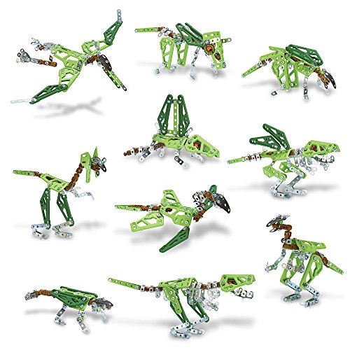 Jogo de Construção SPIN MASTER Meccano Dinosaurs (Idade Mínima Recomendada: 8 anos) MECCANO - Brinquedos - dinossauros, t-rex, olhos lenticulares, mandíbulas articuladas