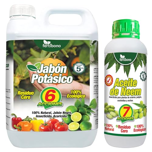 Fertibono JaboNeem Concentrado Jabon Potásico Y Aceite De Neem Extraído En Frío 5L+1L FERTIBONO - Adubos - concentrado, potásico, óleo de neem, proteção
