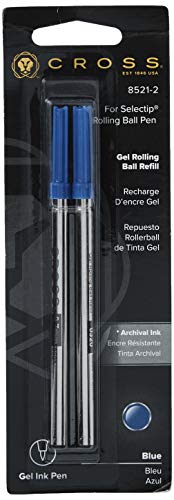 Recargas para canetas CROSS Selectip Ballpoint Pen Refill, Blue A. T. Cross - Tinta e recargas de caneta - jato de tinta, cross selectip, azul