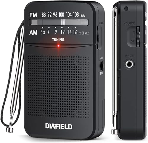 Rádio Portátil 1BYONE DIAFIELD | Preto, Cinzento 1byone - Áudio - portátil, am/fm, altifalantes, pilhas aa