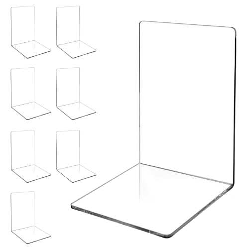 Suporte para Livros 8 Peças Acrílico Transparente Csuntikulo - Suportes de livros - livros, 8 peças, acrilico, transparente