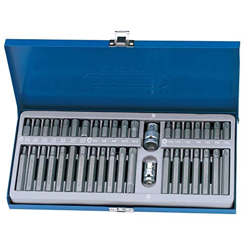 Conjunto de Pontas de Aparafusar DRAPER 33322 Draper Tools - Acessórios para ferramentas - 40 pontas, polido, torx, spline, hexagonal
