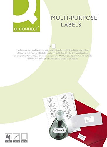 Etiquetas Adesivas Q-CONNECT KF00574 (100 Unidades) Q-Connect - Papel de impressora e copiadora - etiquetas adesivas, q-connect, kf00574, 100 unidades
