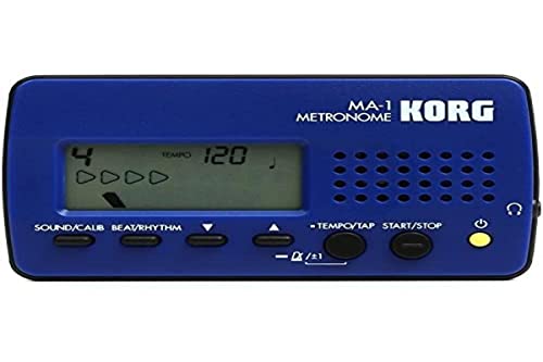 Reloj Despertador Korg Ma-1 Digital Negro Azul KORG - Metrônomos - digital, ecrã retroiluminado, alarme, temporizador