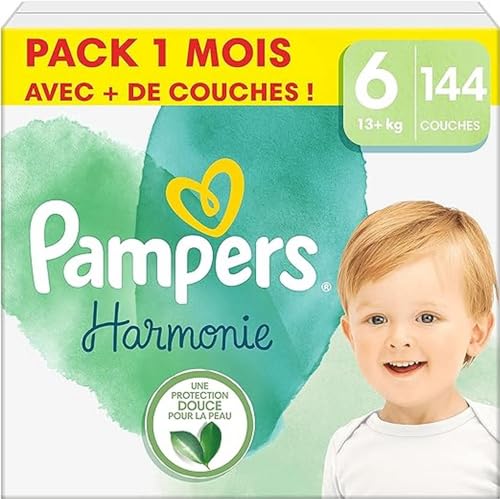 Fraldas HARMONIE Pampers Harmonie Size 6 (144 Unidades) Procter & Gamble - Roupa interior - fraldas, harmonia, pampers, tamanho 6, 144 unidades