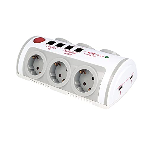 Extensão Elétrica AMIG Mod.5500 (6 Tomadas - Tipo F) AMIG - Fios e cabos elétricos - 6 tomadas, tipo f, 1,4m, preto