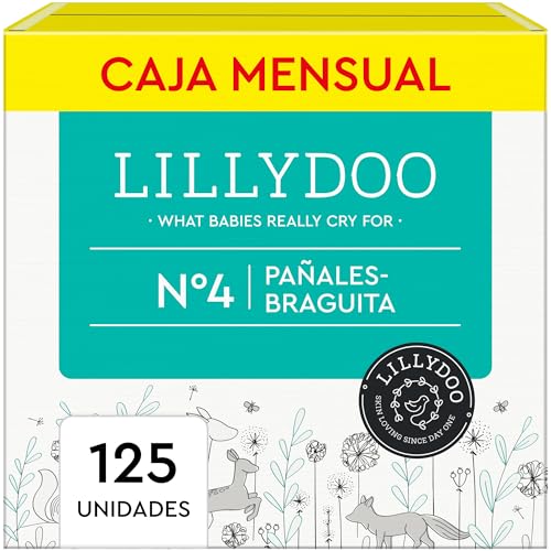 Lillydoos 125 Fraldas Cuidado Lillydoos LILLYDOO - Roupa interior - 125 fraldas, naturais, dermatologicamente testados