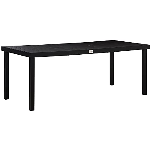 Mesa de Jardim Outsunny | 190 x 90 x 74 cm - Preto Outsunny - Móveis de exterior - 190x90x74 cm, preto