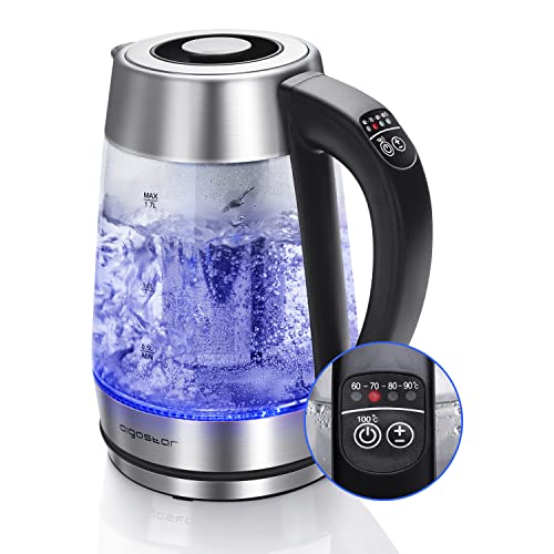 Jarro Eléctrico AIGOSTAR 300104OSU (1.7 L - 2200 W) Aigostar - Eletrodomésticos de cozinha - 1.7 L, 2200 W, controlo temperatura, luz LED, filtro chá
