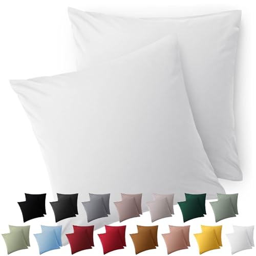 Capa de Almofada BLUMTAL 50X50 Cm Conjunto De 2 (Branco) Everbrent - Fronhas e almofadas - microfibra, lavável, anti-fel, anti-rumores