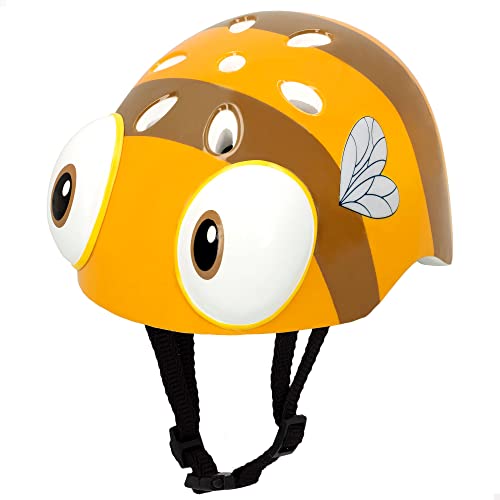 Capacete Infantil Colorbaby Bee Yellow 3D K3YRIDERS - Brinquedos - 