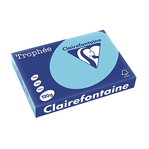 Papel de Impressão CLAIREFONTAINE Trophée (Azul - A4 - 21x29.7cm) Clairefontaine - Papel de impressora e copiadora - papel impressão, clairefontaine, trophée, azul, a4, 21x29.7cm