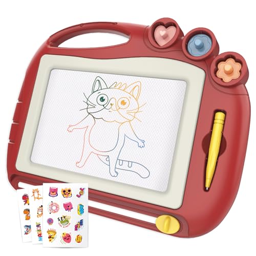 Quadro Magnético MAGICAT (8.5x11 cm - Material: Plástico) Magicat - Brinquedos - quadro mágico, materiais plásticos, superfície magnética, desenho livre, pintura, 3 selos coloridos