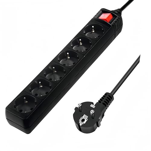 Extensão Elétrica C2G 80512 6 tomadas Preto 5 m Cirtele S.L. - Fios e cabos elétricos - 6 tomadas, preto, 5m