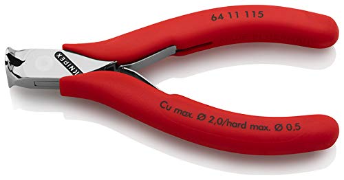 Knipex 64 11 115 alicate Alicates de corte diagonal KNIPEX - Ferramentas para fios e cabos - ferro, 6 cm, 1 posição, vermelho