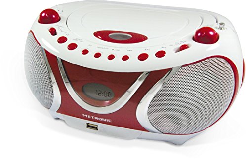 Rádio METRONIC 477117 Analógico 2W Roxo branco METRONIC - Reprodutores de áudio e gravadores - rádio analógico, sintonizador fm/am, altifalantes, porta USB