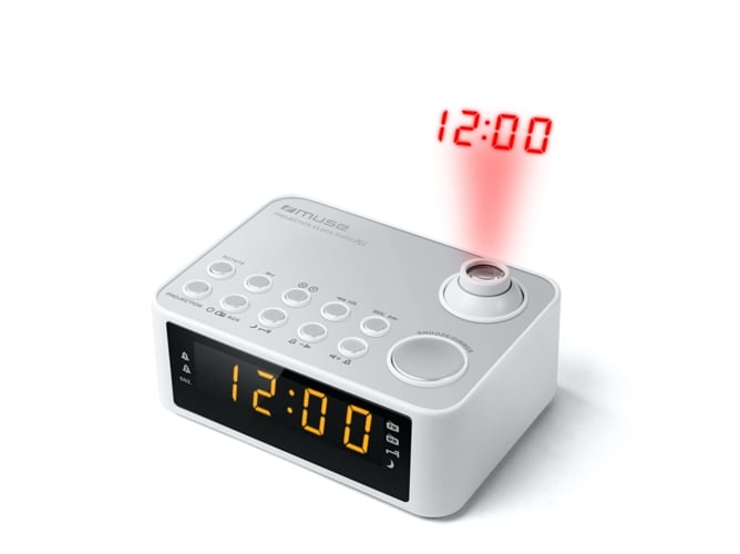 Rádio Despertador MUSE M-178 PW (Branco - Digital - Alarme Duplo) Muse - Radios - digital, alarme duplo