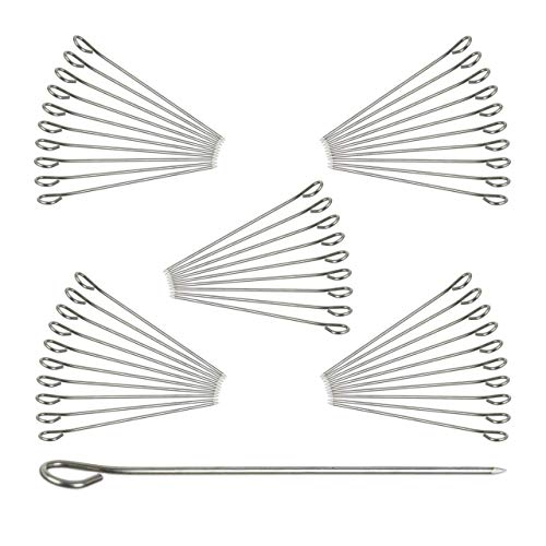 Conjunto de 50 Espetos para Churrasco Relaxdays | Aço Inoxidável Relaxdays - Espetos e palitos de comida - conjunto, 50 espertos, aço inoxidável
