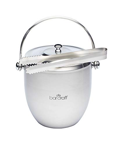 Balde de Gelo Kitchen Craft KCBCICEBUC | Aço inoxidável Kitchen Craft - Baldes de bebidas e resfriadores - aço inoxidável, tampa, pinças, alça de transporte