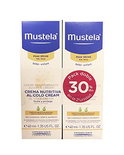 Creme de Rosto MUSTELA Nourishing (2x40ml) Mustela - Banho e corpo - creme facial, bebé, hidratante, pele seca