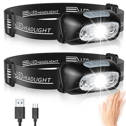 Lanterna Para Cabeça Glangeh GL-001 | Preto Glangeh - Lanterna e faróis - recarregável, sensor de movimento, alta potência, modo de sensor
