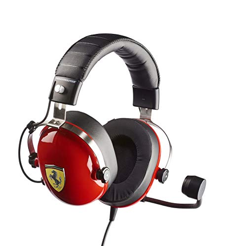 Auscultadores Gaming THRUSTMASTER Ferrari (Com fio - Com Microfone - Preto) THRUSTMASTER - Fones de ouvido e headsets - gaming, com fio, microfone, preto