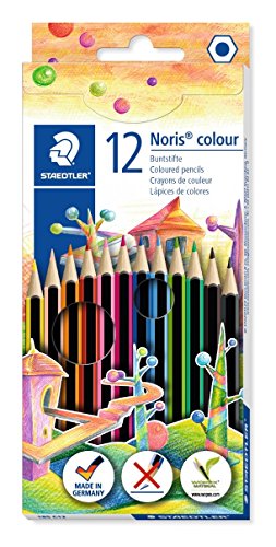Lápis Cor NORIS Colour 185 (12 Un - Multicor) Staedtler - Lápis - multicor, hexagonal, madeira pefc, tinta à base de água