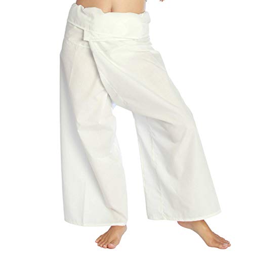 Calças para Homem SECRETOS DE SIAM THAI Pescador Branco (L) Siam Secrets - Roupa - homem, pescador, branco, L