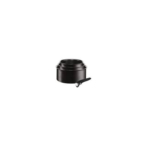 Trem de Cozinha + Pega Tefal Ingenio L65095PT | Aço inoxidável Tefal - Panelas de molho - aço inoxidável, preto