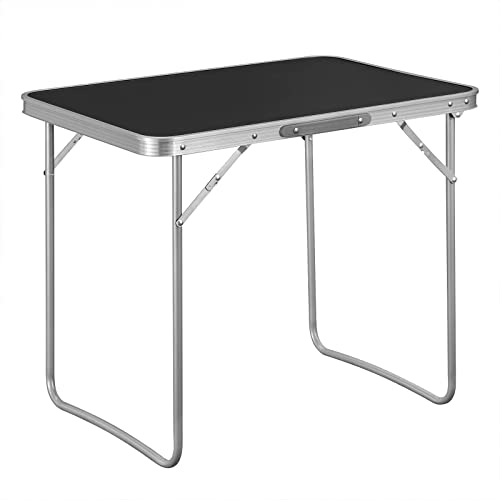 Mesa de Campismo Dobrável WOLTU (Preto - Alumínio e MDF) WOLTU - Conjuntos de móveis - dobrável, alumínio, MDF, preto