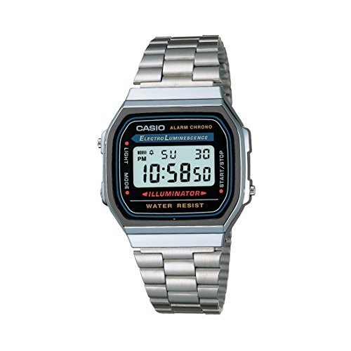 Relógio Digital CASIO Homem (Prateado) Casio - Relógios - retroiluminado, 12h/24h, cronómetro, resistente à água