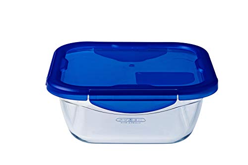 Caixa de armazenamento de comida PYREX GLASS COOK&GO Pyrex - Recipientes de armazenamento de alimentos - vidro transparente, tampa hermética, frança, resistente ao calor