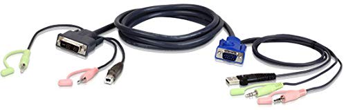 Adaptador ATEN (KVM - DVI, RCA e USB A - 3 m) ATEN - Cabos kvm - 3m, usb a, dvi-d, plug & play