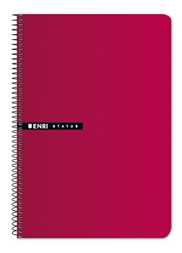 Caderno ENRI Status (A5 - Vermelho - Quadriculado) Hamelin Brands - Cadernos e bloco de notas - A5, vermelho, quadriculado, espiral