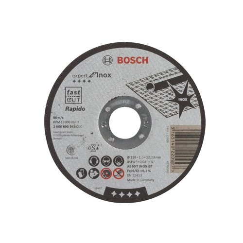 Acessório p/ Rebarbadora Angular BOSCH 2 608 600 545 Bosch - Lâminas de serra - aço inoxidável, 11,5 cm, preto
