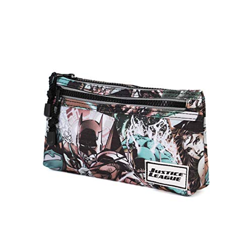 Capa de Portátil Karactermania Justice League Flat 22 Cm Cinzento KARACTERMANIA - Estojos para canetas e lápis - proteção, poliuretano macio, limpeza fácil, 22 x 12 cm