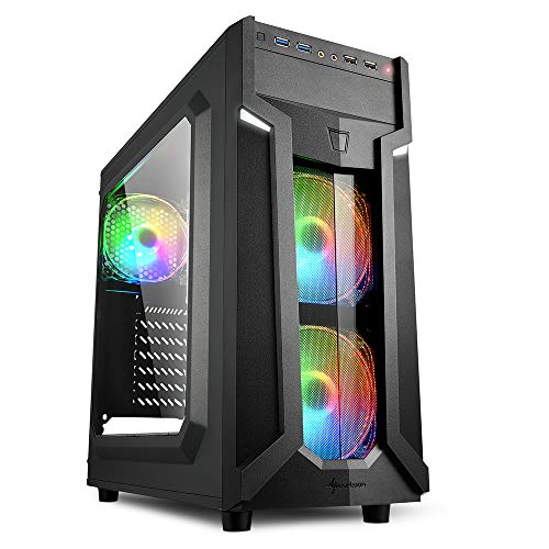 Caixa PC SHARKOON Vg6-W Rgb (ATX Mid Tower - Preto) Sharkoon - Componentes de computador - atx mid tower, rgb, preto