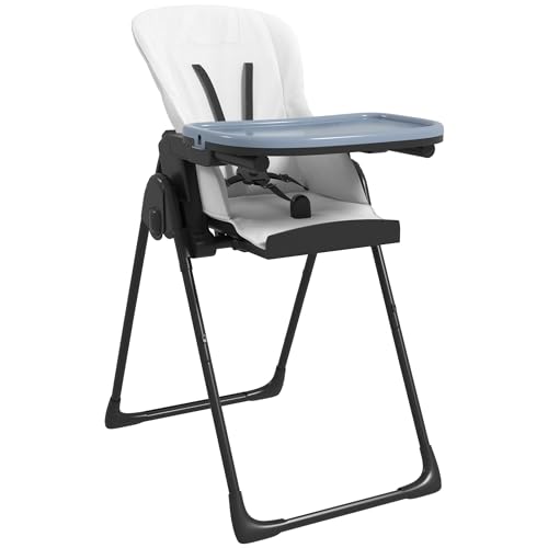 Cadeira de Refeição ZONEKIZ 70 x 53 x 107 cm - Preto SPANISH AOSOM - Cadeiras altas e assentos elevatórios - 70x53x107 cm, preto