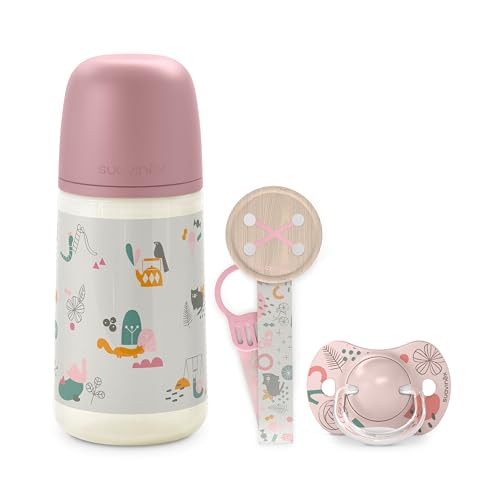 Conjunto de Acessórios para Bebé SUAVINEX Pack Baby Suavinex - Conjuntos de presente para bebê - anticólico, 270ml, chupete, tecido