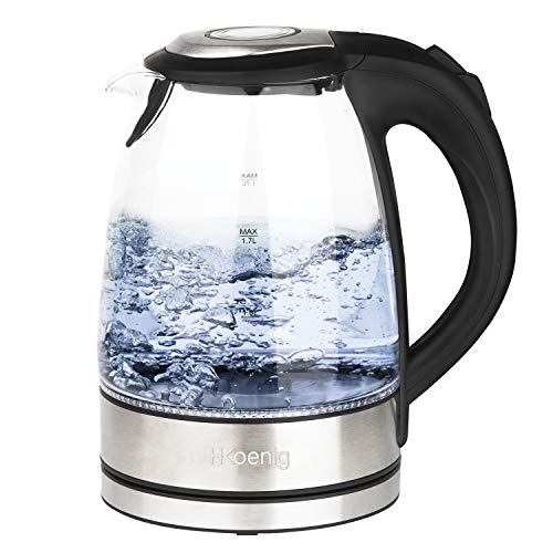 Chaleira Elétrica H.KOENIG BO28 (1800 W - 1.7 L) H.Koenig - Preparadores de chá - 1.7 L, 1800 W, iluminação LED, desligamento automático