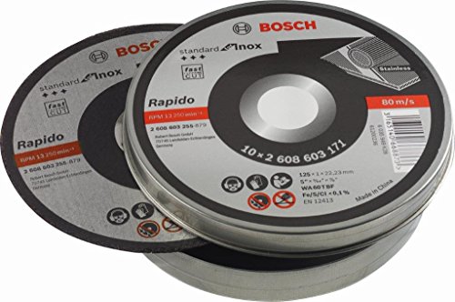 Conjunto de Discos para Serra Circular BOSCH 2 608 603 255 Bosch - Lâminas de serra - alumínio, 10 discos, Ø 125 mm