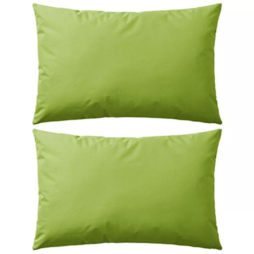 Conjunto de 2 Almofadas VidaXL para Exterior 60x40cm Verde Maca vidaXL - Almofadas - almofadas, exterior, verde maca, 60x40cm
