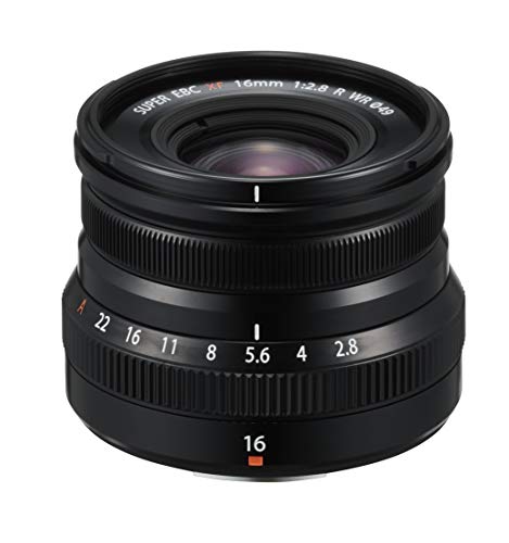 Objetiva FUJIFILM XF 16MM F2.8 R WR (Encaixe: Fujifilm X Mount - Abertura: f/22 - f/2.8) Fujifilm - Lentes de câmera - 1,6mm, f2.8, fujifilm x mount, distância de foco mais próxima