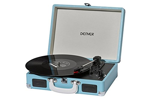 Gira-Discos DENVER ELECTRONICS VPL-120 Azul Denver - Gira-discos e leitores de vinil - 33, 45, 78 rpm, usb