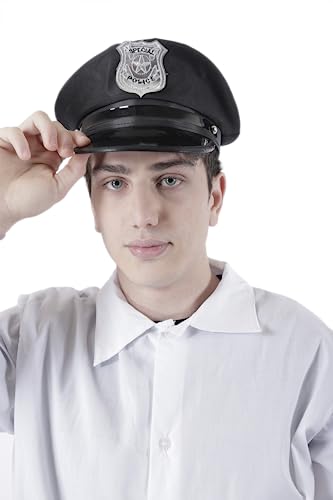 Chapéu DISFRAZZES Polícia (Tam: Tamanho Único) Carnavalife - Brincadeira de faz de conta - polícia, lavável, tamanho único, tecido poliéster