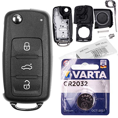Conjunto de Chaves de Reparação para Automóveis com 3 Botões + Bateria mt-commerce - Baterias - conjunto, chaves, reparação, automóveis, botões, bateria