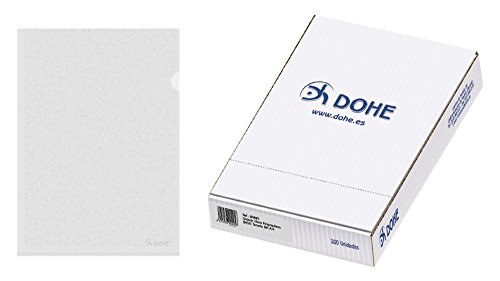 Dohe Caja de 100 Dossiers Uñero Basic - Tamaño A4 - Transparente DOHE - Pastas Organizadoras - transparente, a4, polipropileno, 100 unidades