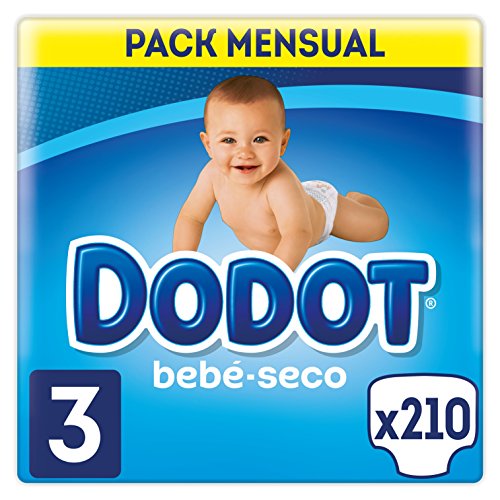 Fraldas DODOT Bebe Seco 210 Unidades (Tam: 3) Procter & Gamble - Roupa interior - 210 unidades, tam 3, alta qualidade, proteção pele